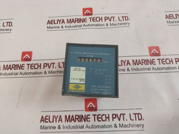 Hpl Socomec Ct-2M Ac,3 Phase 4 Wire Electronic Kwh Meter 200/5A