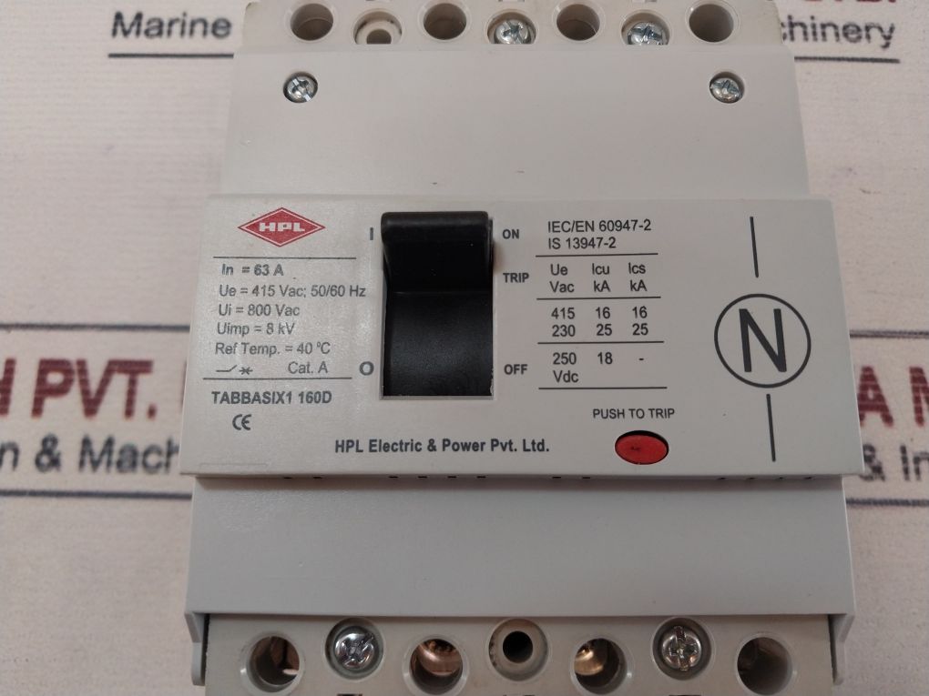 Hpl Tabbasix1 160D Circuit Breaker