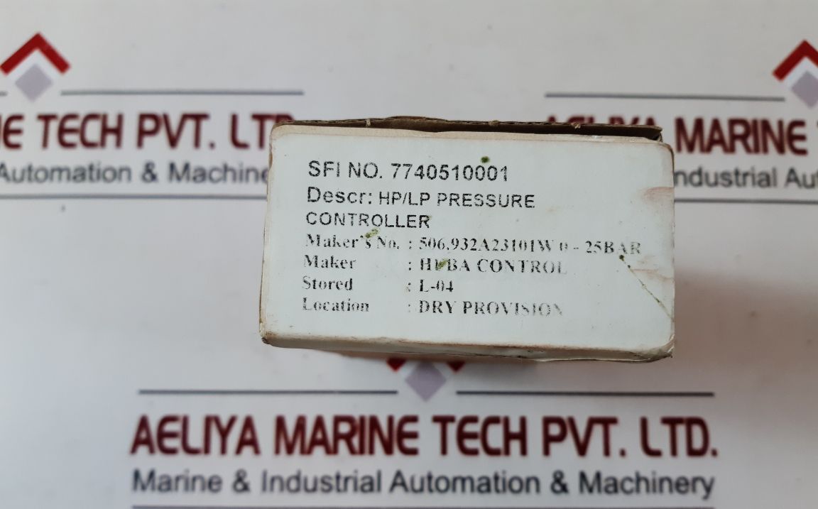Huba Control 506.932A23101W Hp/Lp Pressure Controller