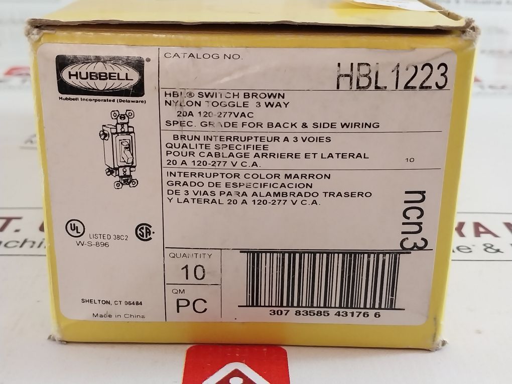 Hubbell Hbl1223 Toggle Wall Switch