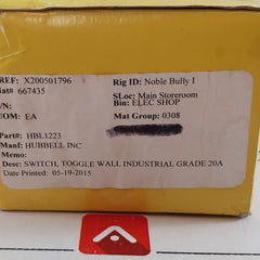 Hubbell Hbl1223 Toggle Wall Switch