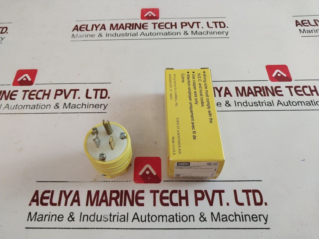 Lot Of 7X Hubbell Hbl1447 Straight Blade Elastogrip Plug