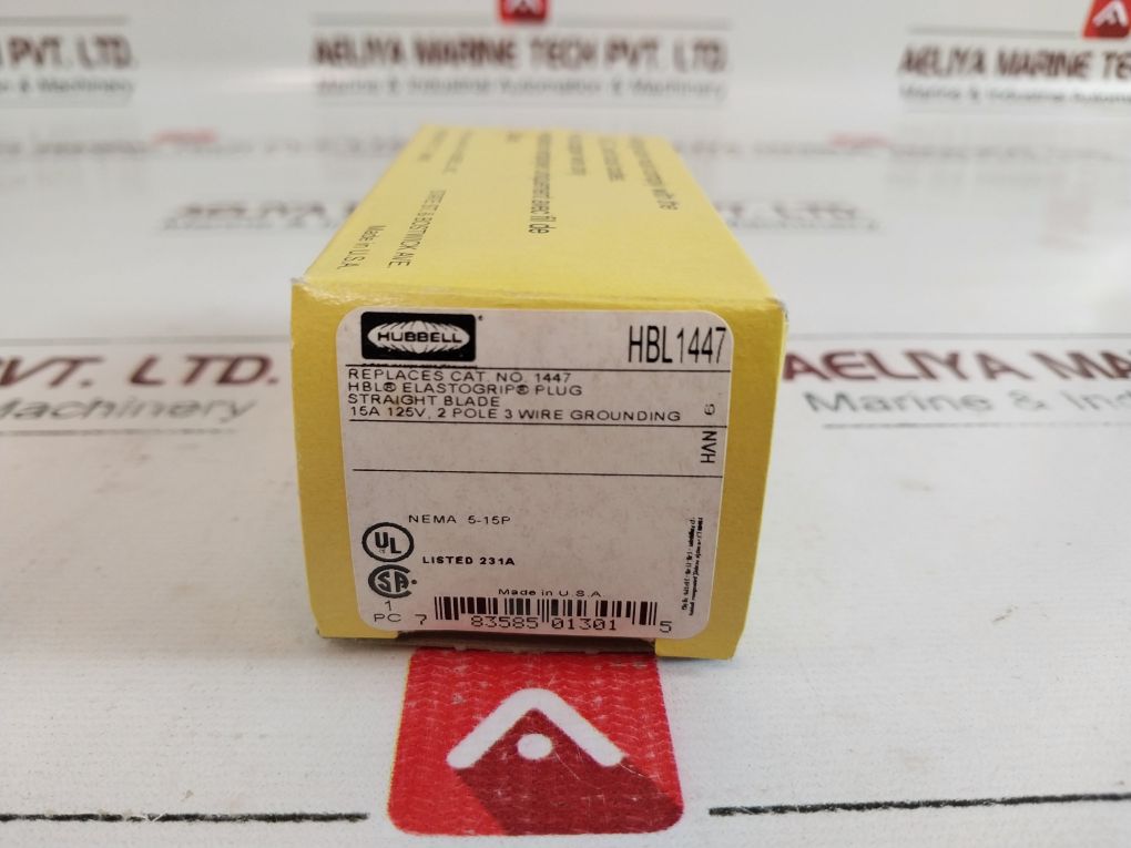 Lot Of 7X Hubbell Hbl1447 Straight Blade Elastogrip Plug