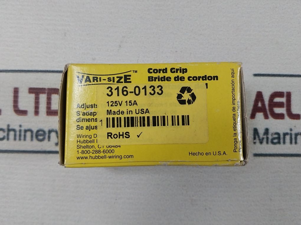 Hubbell Hbl5266C Power Entry Connector/Plug 15A. 125V