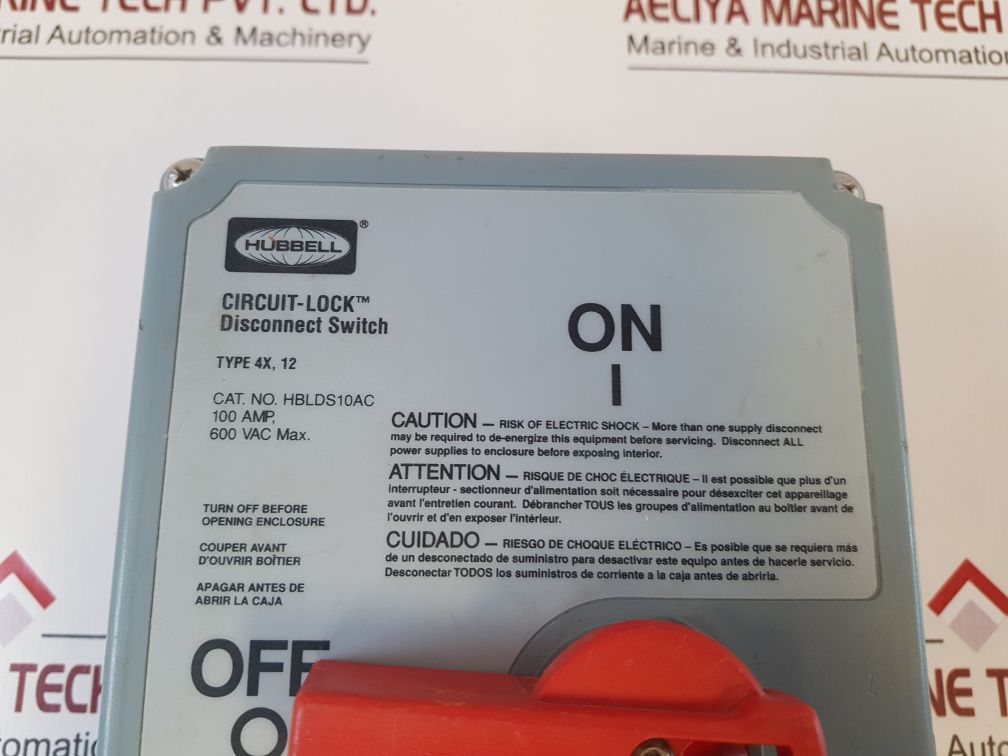 Hubbell Hblds10Ac Disconnect Switch