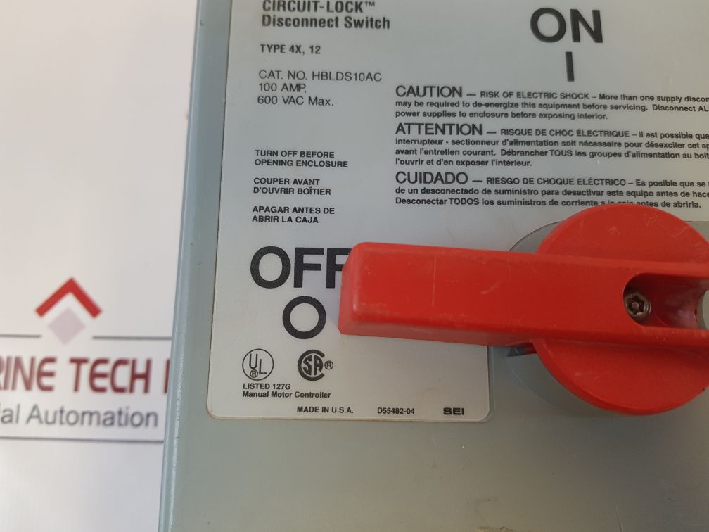 Hubbell Hblds10Ac Disconnect Switch