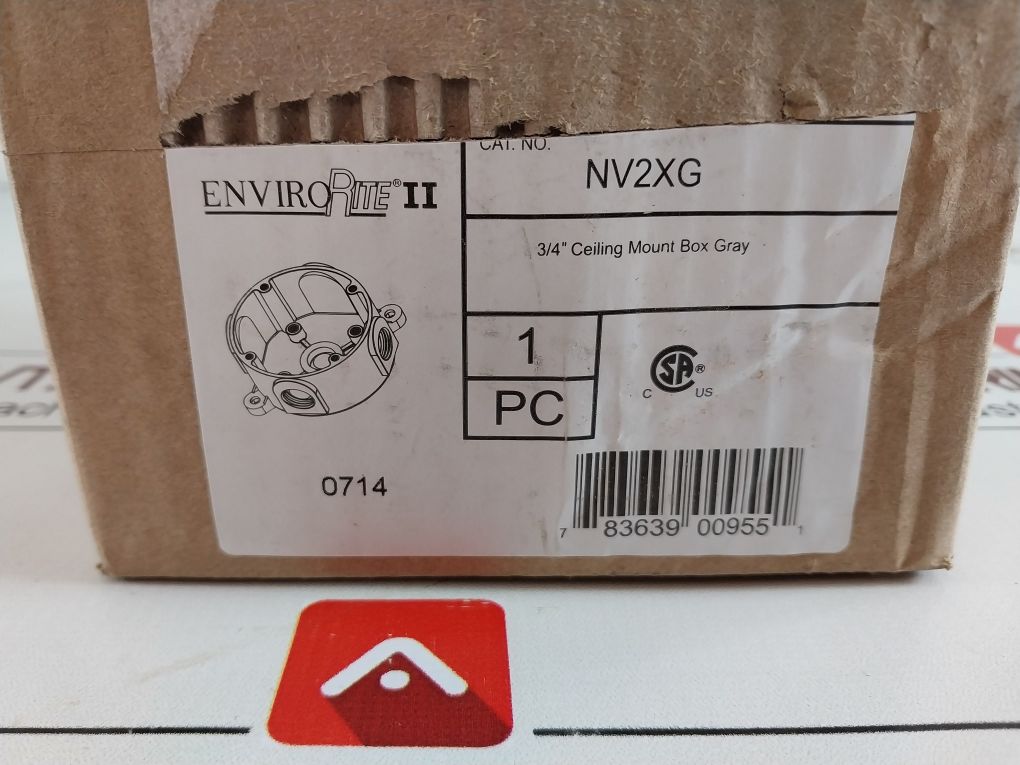 Hubbell Nv2Xg 3/4” Ceiling Mount Box Gray