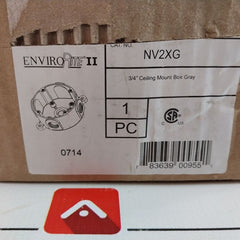 Hubbell Nv2Xg 3/4” Ceiling Mount Box Gray