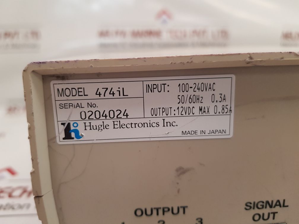 Hugle Electronics 474Il Ionization Controller Unit 100-240Vac 50/60Hz 0.3A