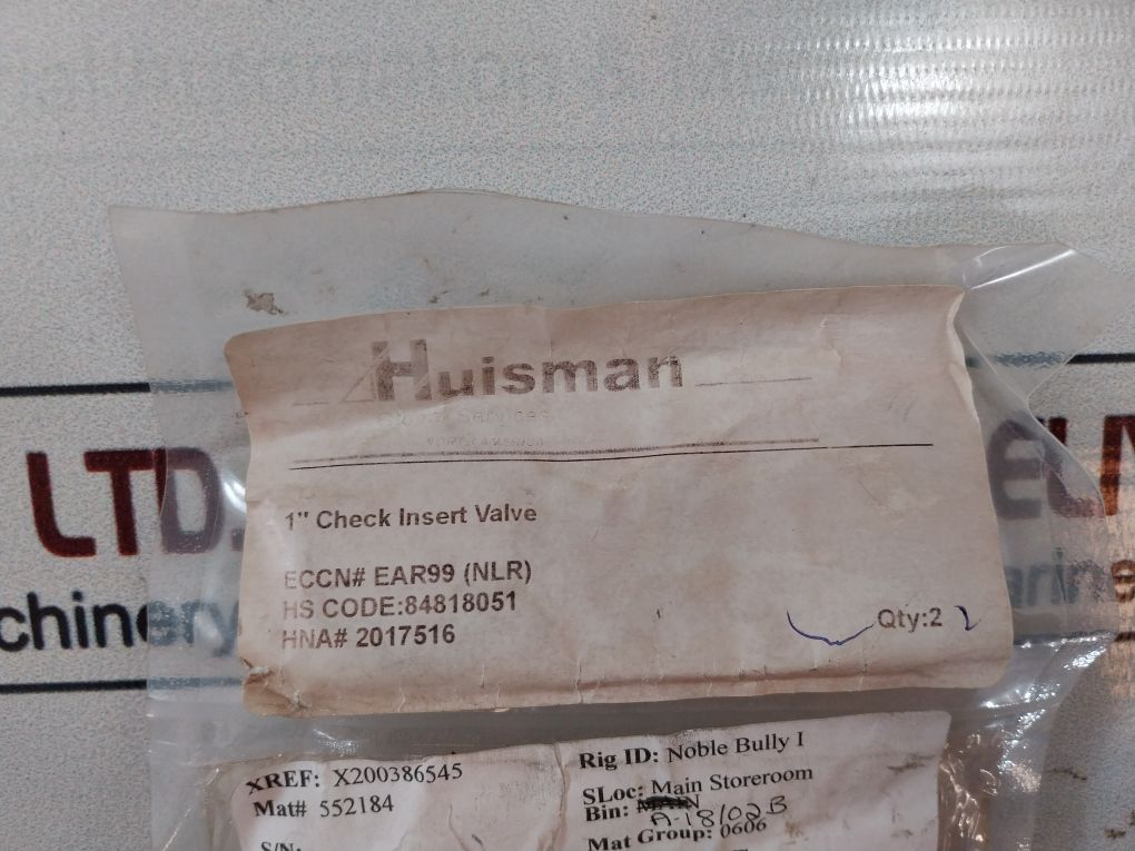 Huisman 2017516 Check Insert Valve