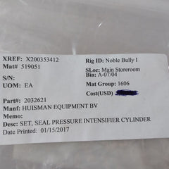 Huisman 2032621 For Pressure Intensifier Cylinder Seal Set