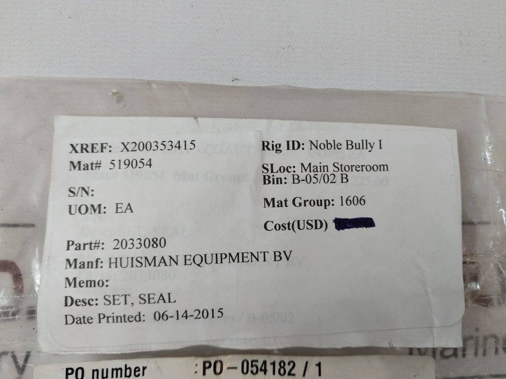 Huisman 2033080 Seal Set