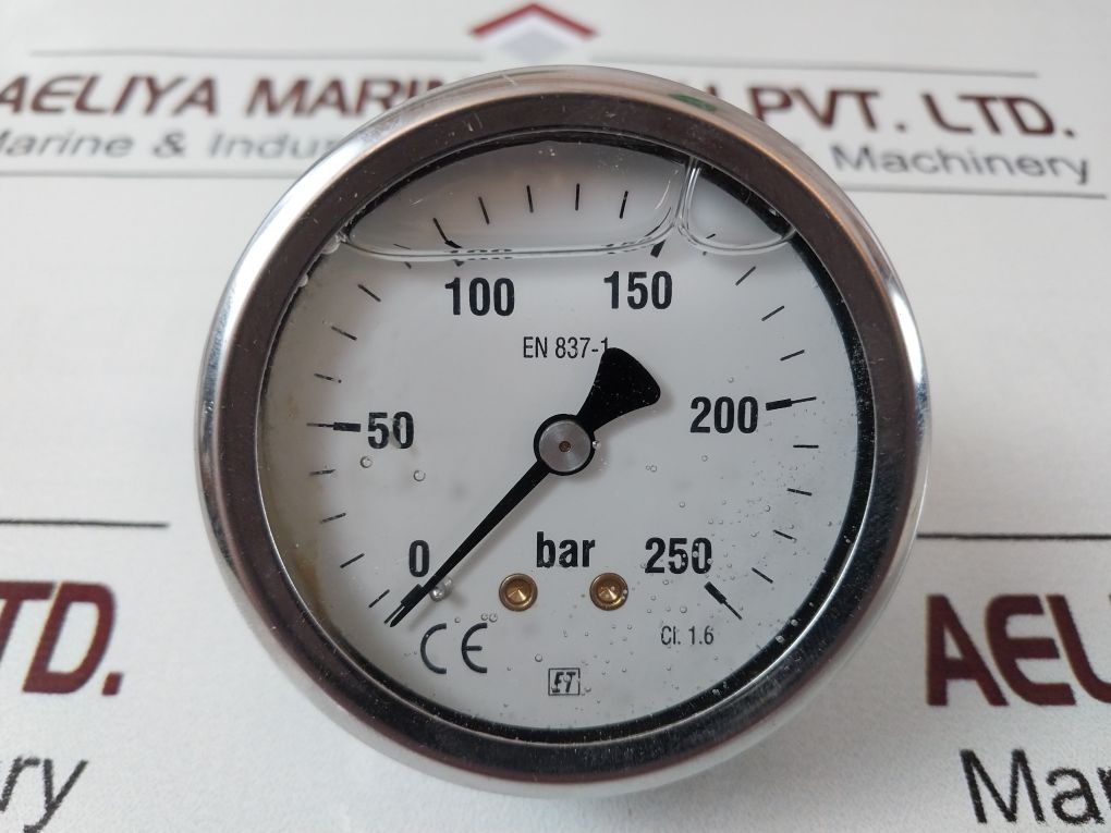 Huisman En 837-1 Cl. 1.6 Pressure Gauge 0-250 Bar Free Shipping
