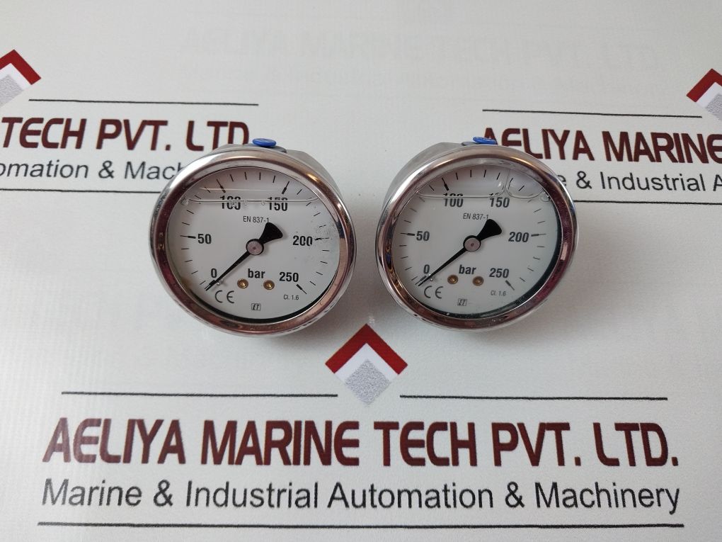 Huisman En 837-1 Cl. 1.6 Pressure Gauge 0-250 Bar Free Shipping