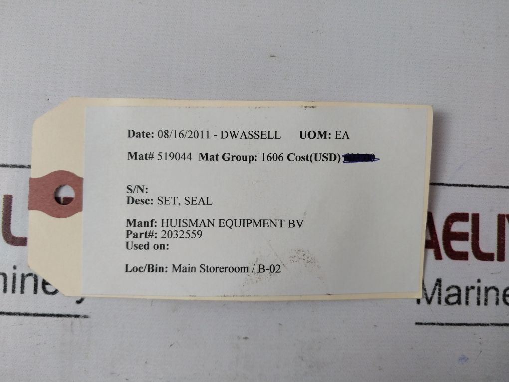 Huisman Equipment 2032559 Seal Set