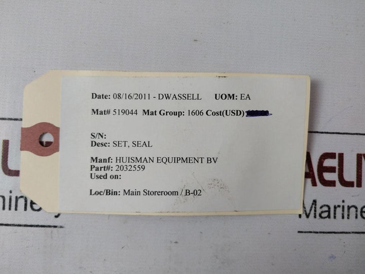 Huisman Equipment 2032559 Seal Set
