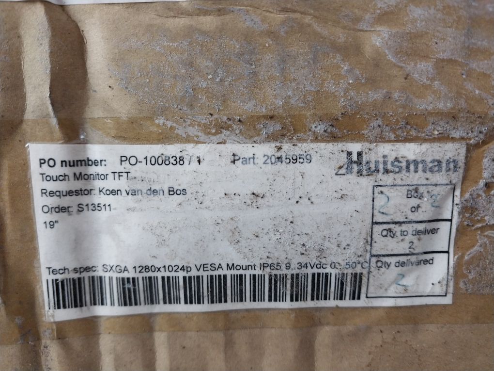 Huisman N190De Display Touch Monitor