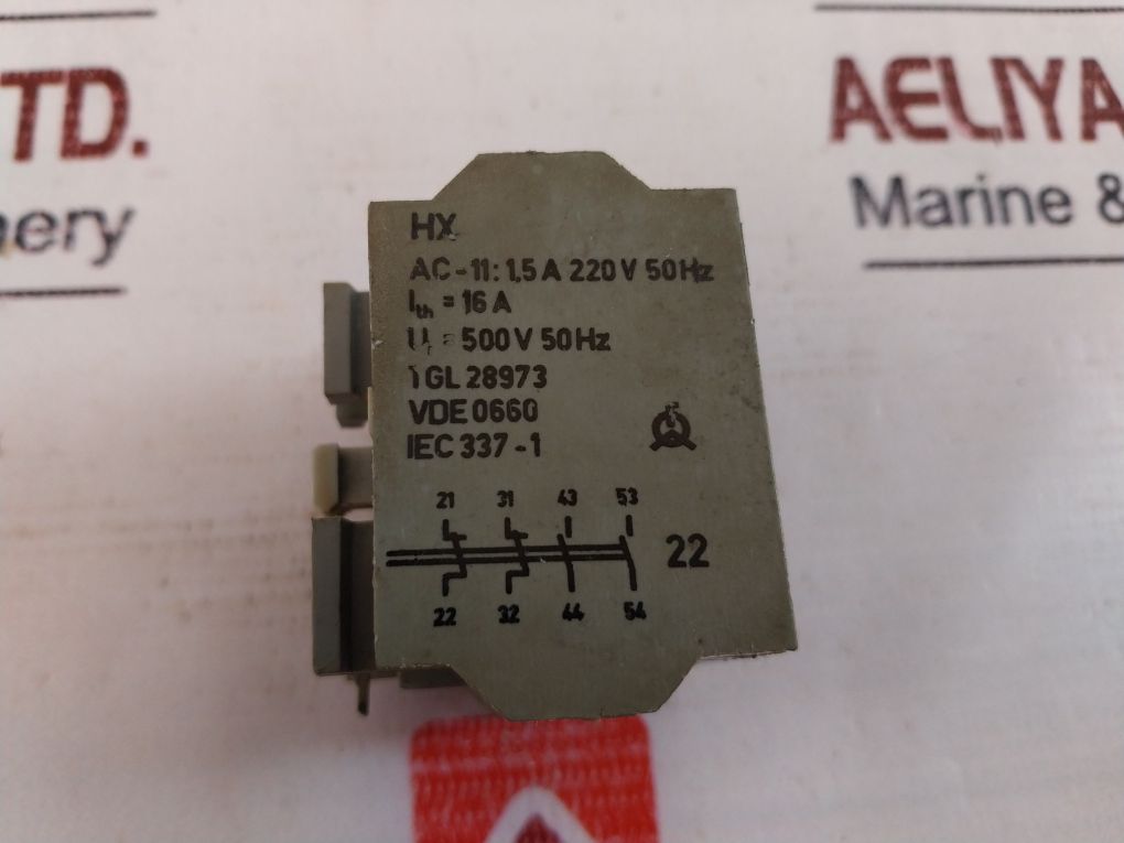 Hx Tgl 28973 Control Voltage 16A 500V