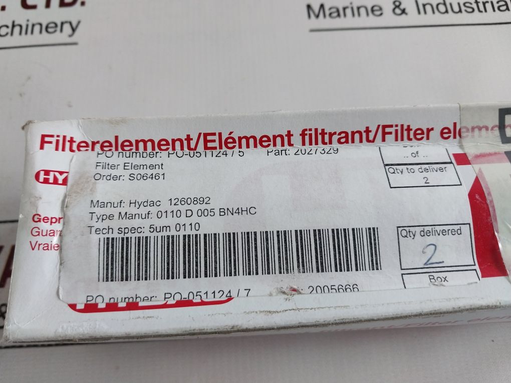 Hydac 0110 D 005 Bn4Hc Filter Element