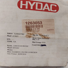 Hydac 1300 R 010 On Filter Element 1263053