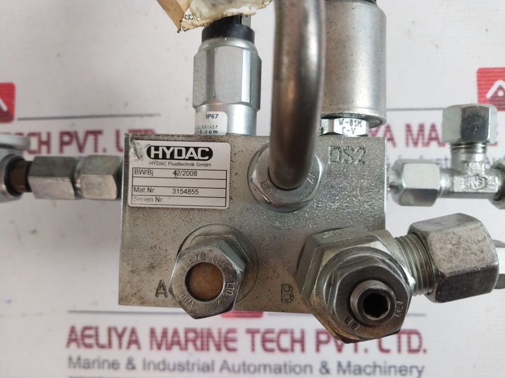 Hydac 3154855 Valve Gauge With Pressure Switch Ip67
