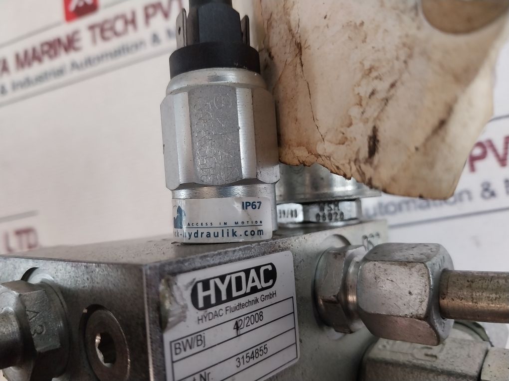 Hydac 3154855 Valve Gauge With Pressure Switch Ip67