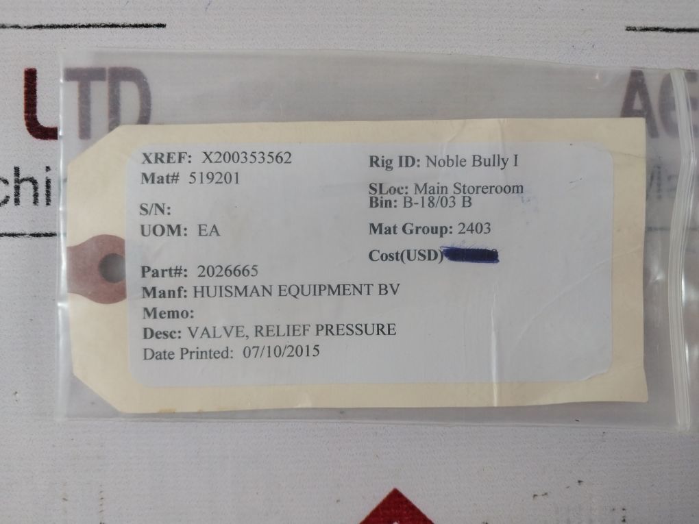 Hydac Gsv6-20-ce-1637 Gas Safety Valve Gsv6-20-ce-1637