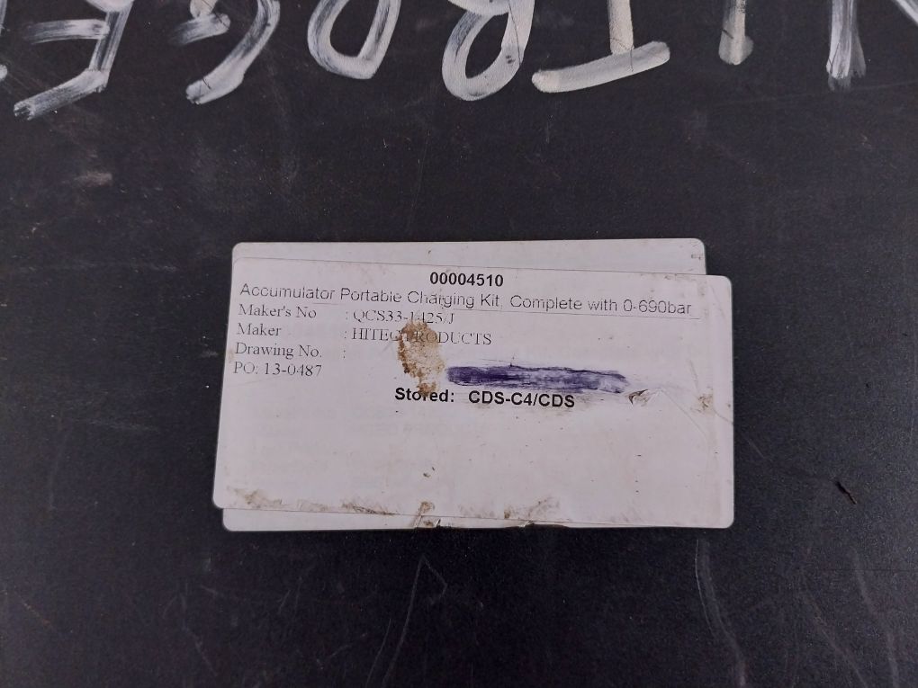 Hydac Qcs33-1425J Accumulator Portable Charging Kit
