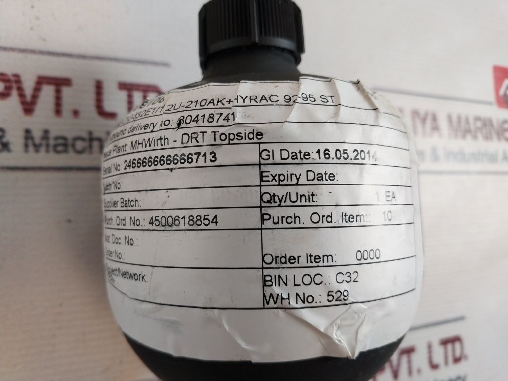 Hydac Sbo210-0.32E1/112U-210Ak Diaphragm Accumulator