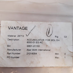 Hydac Sbo250-0,075E1/112U-250Ak Accumulator 21016054
