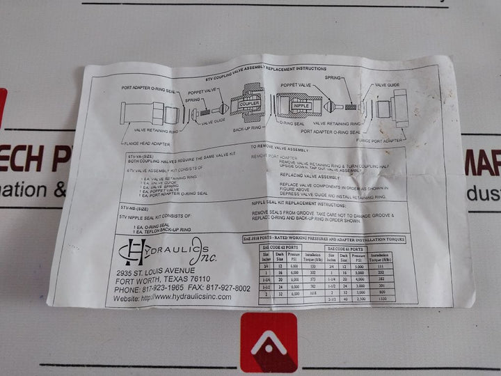 Hydraulics 6Tv-va-16 & 5Tv-ns-16 Valve And Seal O-ring Kit