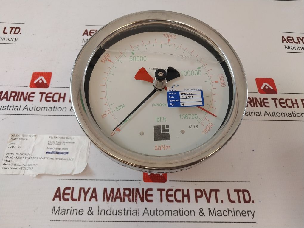 Hypteck 1410024-4 Pressure Gauge
