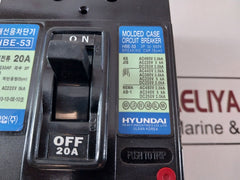 Hyundai Hbe-53 Molded Case Circuit Breaker 20A