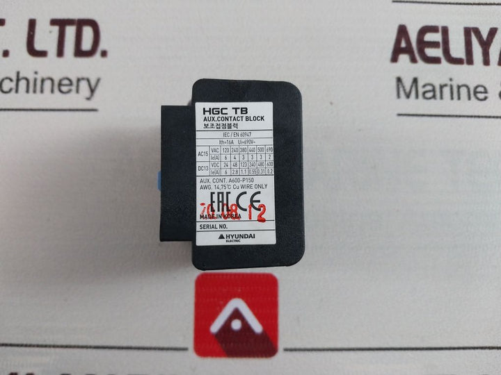 Hyundai Hgc Tb 40 Auxiliary Contact Block