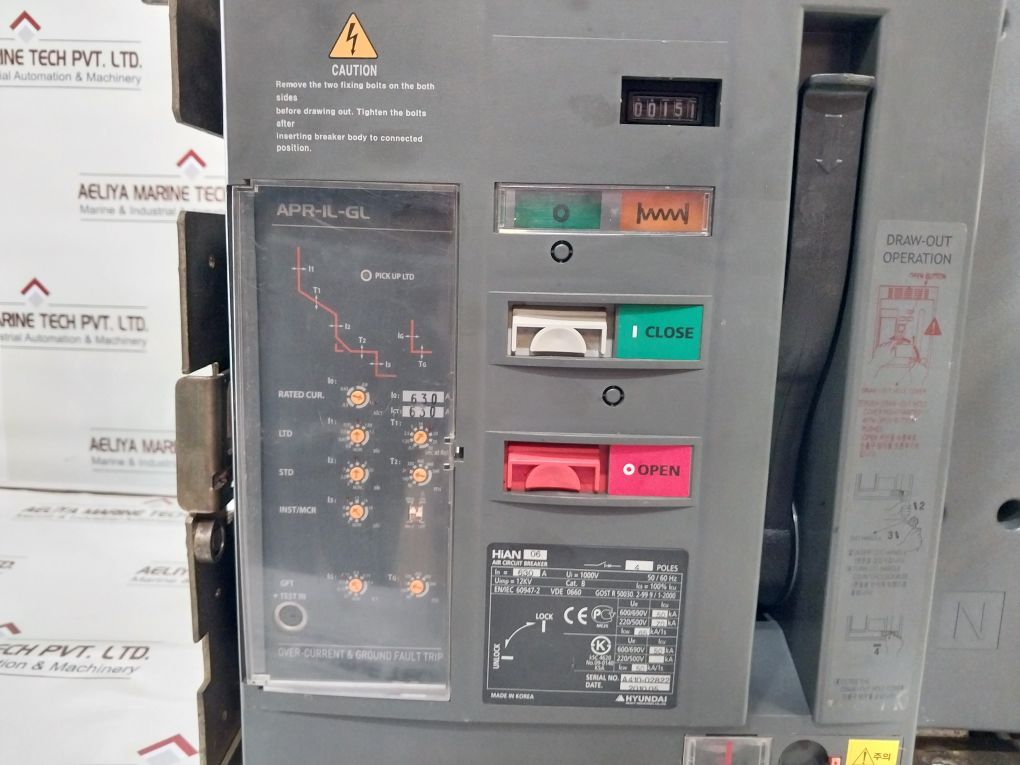 Hyundai Hian 06 Air Circuit Breaker 4 Poles