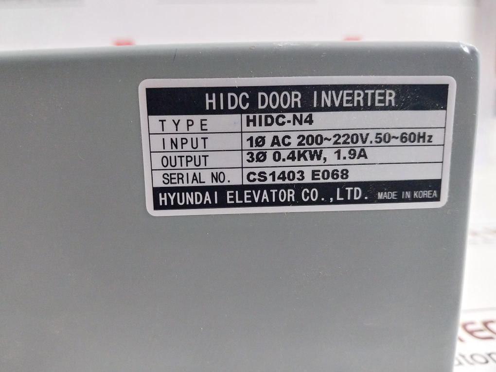 Hyundai Hidc-n4 Elevator Door Controller Set