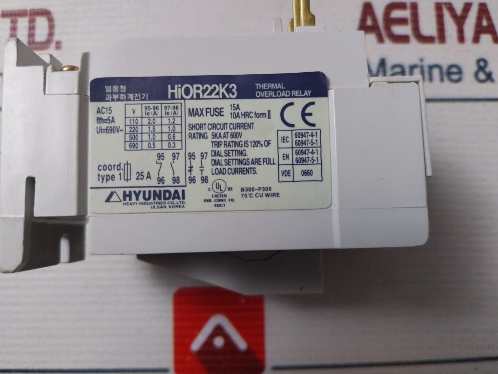 Hyundai Hior22K3 Thermal Overload Relay