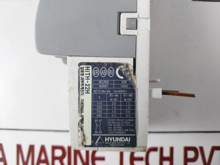 Hyundai Hith-22H Thermal Overload Relay 7-10 A