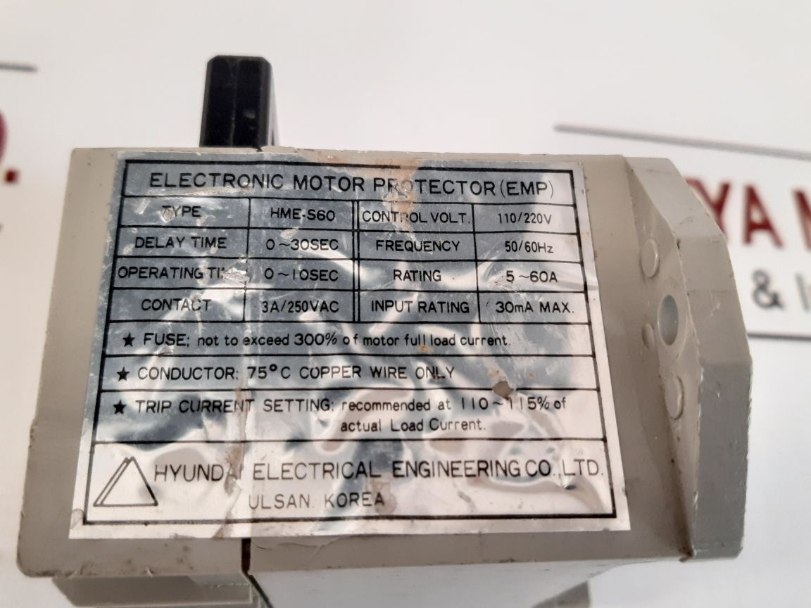 Hyundai Hme-s60 Emp-electronic Motor Protector