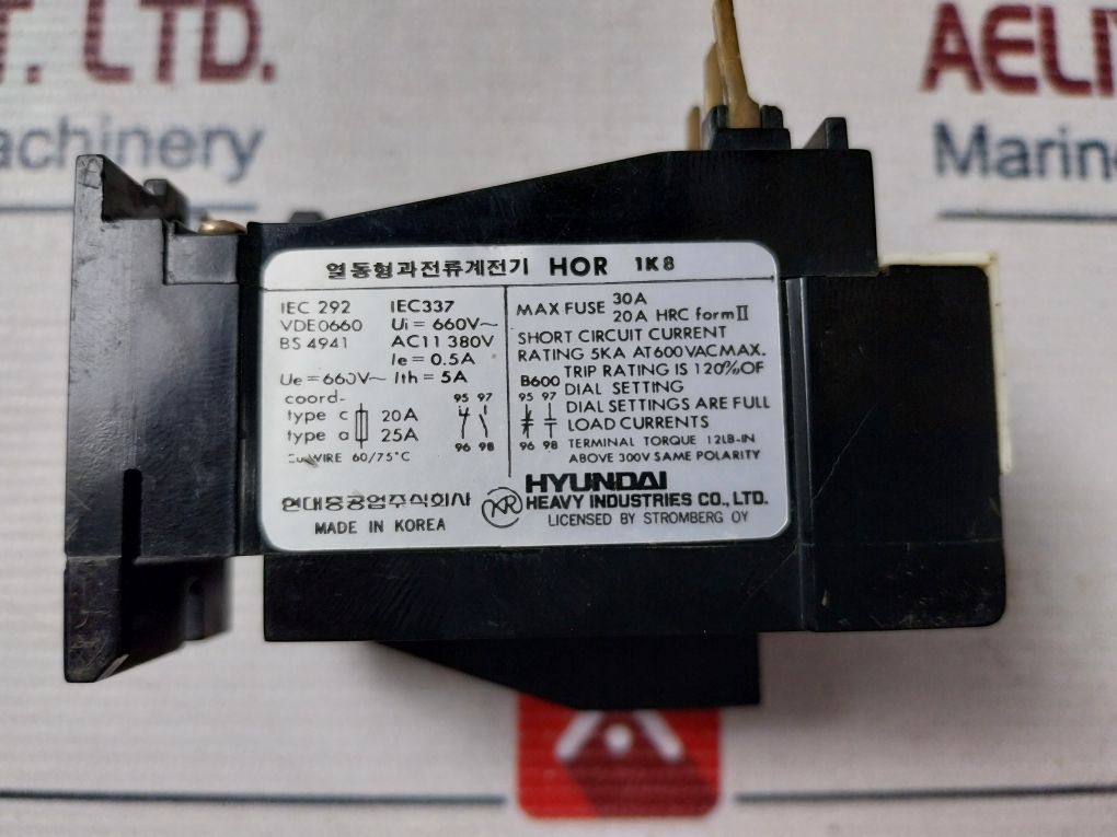 Hyundai Hor 1K Thermal Overload Relay