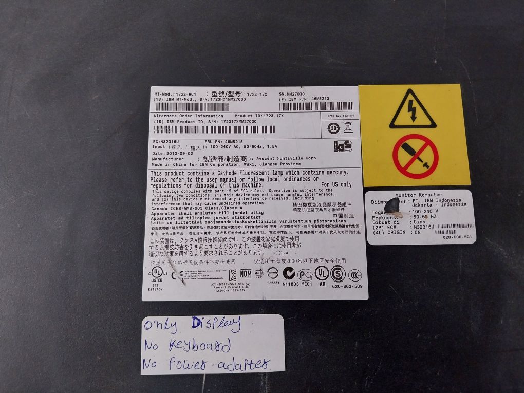 Ibm 1723-hc1 Flat Panel Monitor