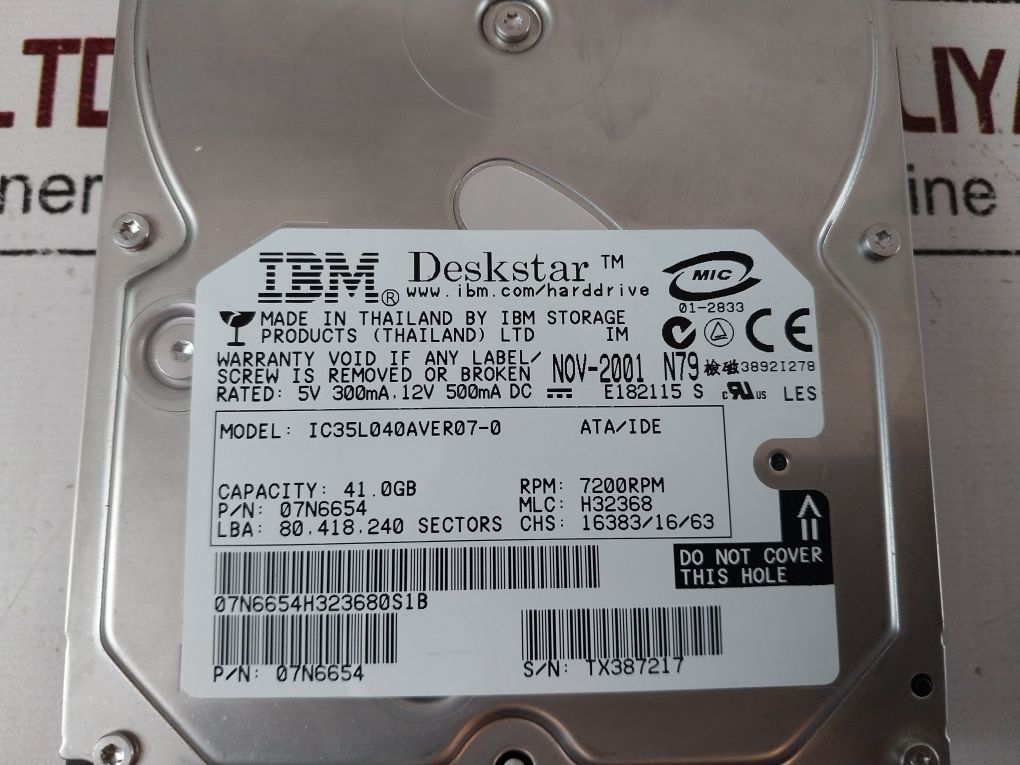 Ibm Ic35L040Aver07-0 Hard Drive