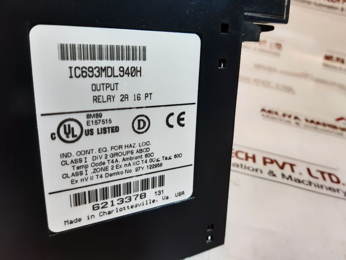 Ge fanuc ic693mdl940h output relay 2a 16 pt