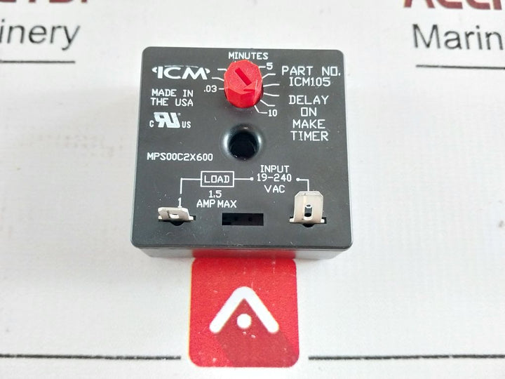 Icm Controls Icm 105 Delay On Make Timer Relay