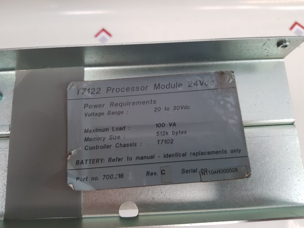 Ics Triplex T7122 Processor Module 24Vdc