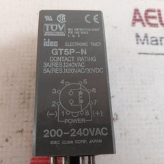 Idec Gt5P-n Electronic Timer 0-3 Min