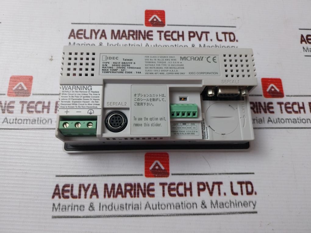 Idec Hg1F-sb22Yf-s Touch Screen Programmable Display 24Vdc