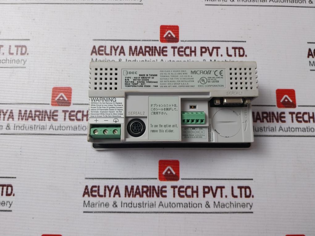 Idec Hg1F-sb22Yf-w Operator Interface Programmable Display 24Vdc 10W