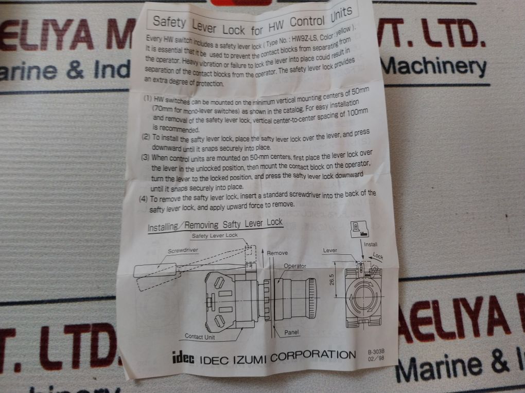 Idec Hw-cb11 Selector Switch Hw1S-21T11 600V
