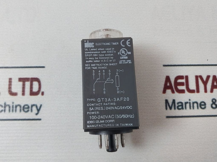 Idec Izumi Gt3A-3Af20 Electronic Timer 5A 240 Vac